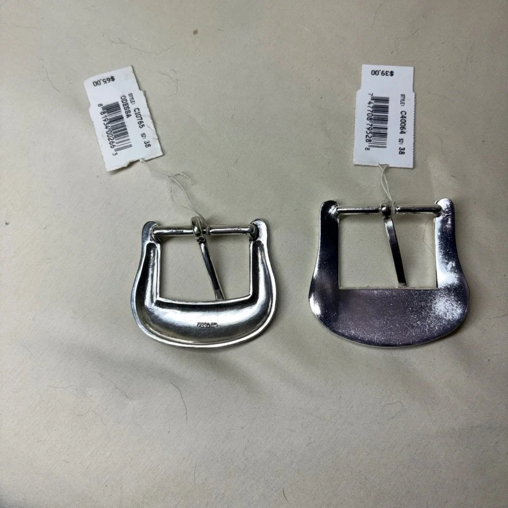Vintage 1994 Western‎ Belt Buckles Silver Floral Engraved NWT 2pc